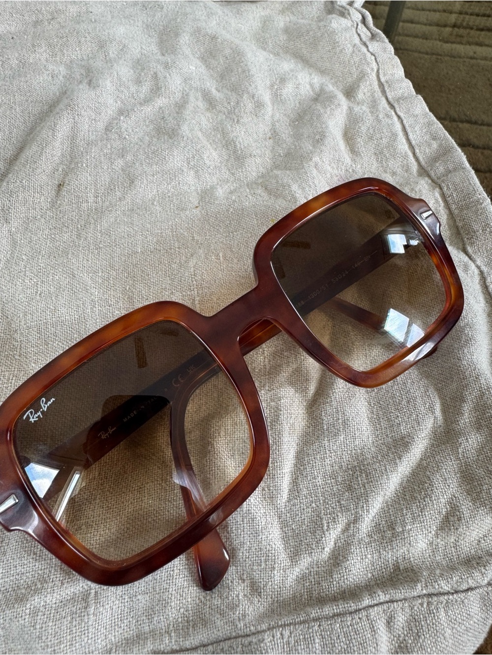 Ray-Ban Tortoise Acetate Sunglasses with Brown Gradient Lenses - Picture 4 of 4